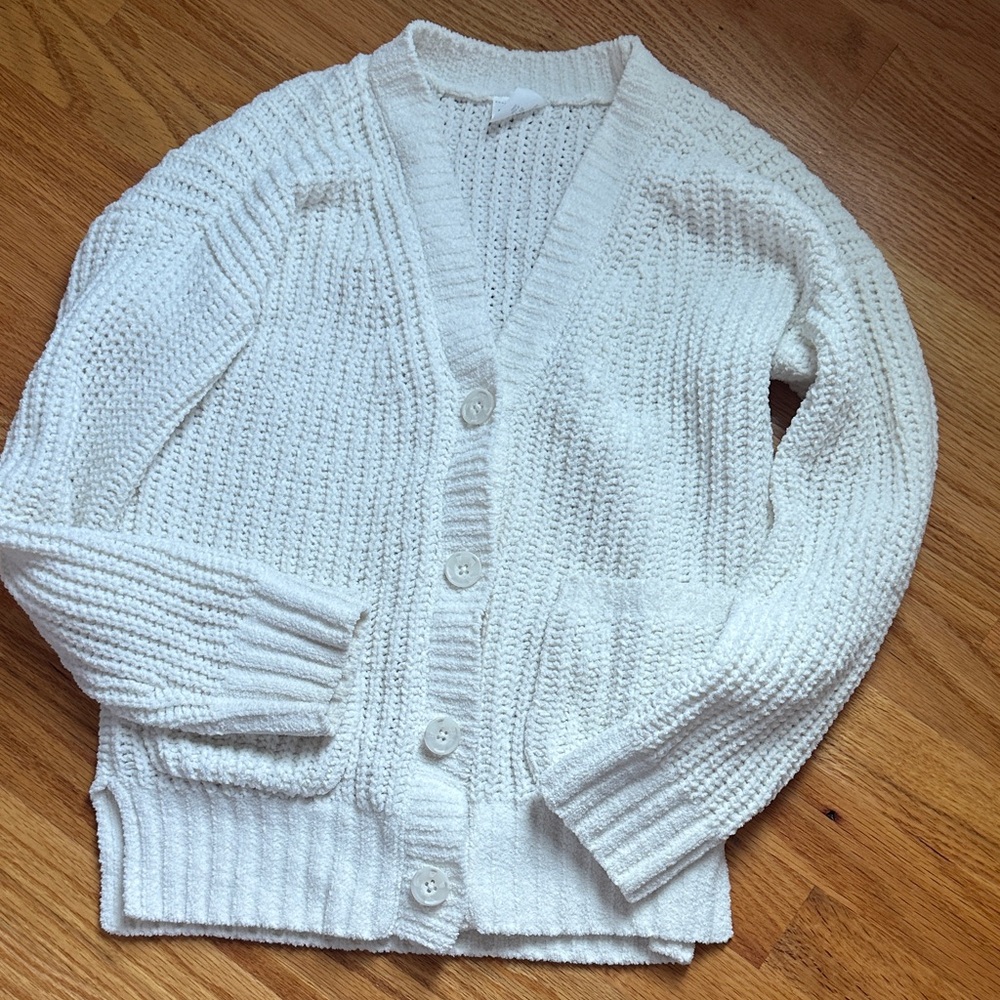 Abercrombie Kids Cream Knit Cardigan